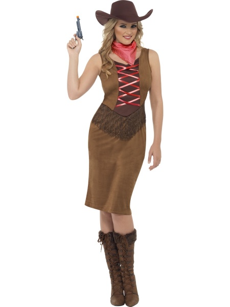 Kostým Kovbojka - dlhé šaty