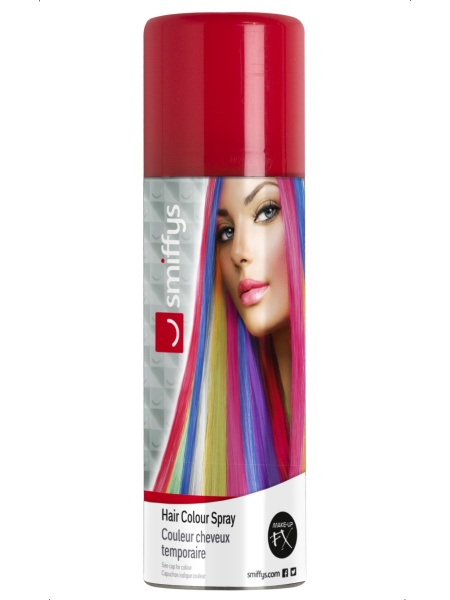 Farebný sprej na vlasy - červený